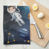 Illustratie buitenruimte en Man ruimte Theedoek (Quarter Fold)