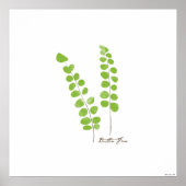 Illustratie Button Fern | Fantasiekafdruk van fern Poster (Voorkant)
