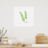 Illustratie Button Fern | Fantasiekafdruk van fern Poster (Keuken)