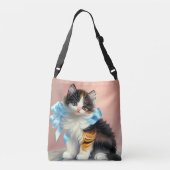  illustratie Calico Kitten Crossbody Tas (Achterkant)