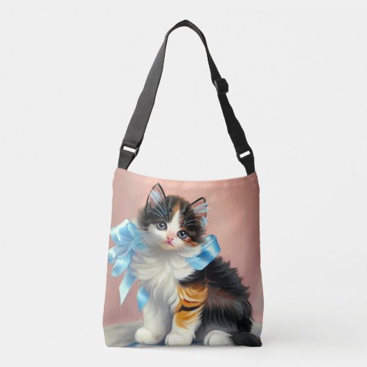  illustratie Calico Kitten Crossbody Tas (Voorkant)