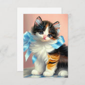  illustratie Calico Kitten Informatiekaartje (Voorkant / Achterkant)