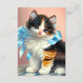  illustratie Calico Kitten Informatiekaartje (Voorkant)