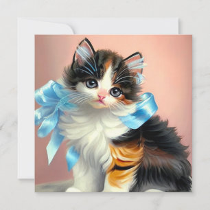  illustratie Calico Kitten Kaart