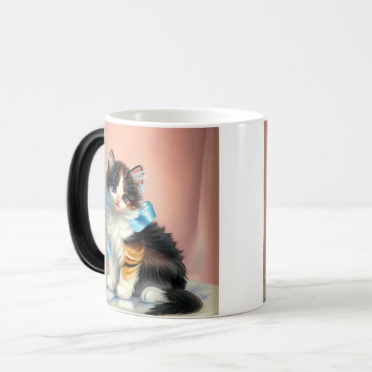  illustratie Calico Kitten Magische Mok (Voorkant links)
