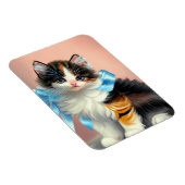 illustratie Calico Kitten Magneet (Rechterzijde)
