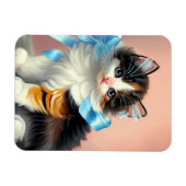 illustratie Calico Kitten Magneet (Horizontaal)