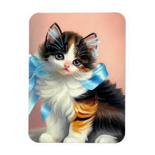 illustratie Calico Kitten Magneet