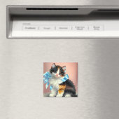  illustratie Calico Kitten Magneet (Insitu (Vaatwasser))