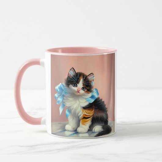 illustratie Calico Kitten Mok (Links)