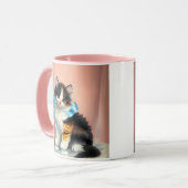 illustratie Calico Kitten Mok (Voorkant links)