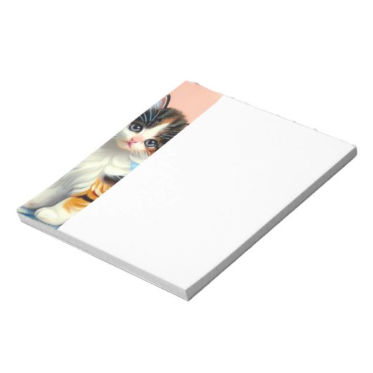  illustratie Calico Kitten Notitieblok (Linkerzijde)