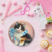  illustratie Calico Kitten Papieren Bordje (Feest)