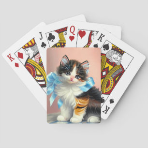  illustratie Calico Kitten Pokerkaarten
