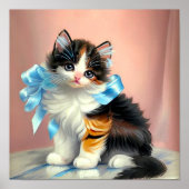  illustratie Calico Kitten Poster (Voorkant)