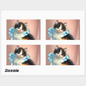 illustratie Calico Kitten Rechthoekige Sticker (Vel)