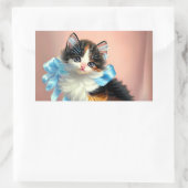 illustratie Calico Kitten Rechthoekige Sticker (Tas)