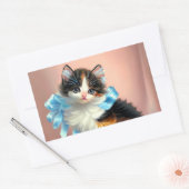illustratie Calico Kitten Rechthoekige Sticker (Envelop)