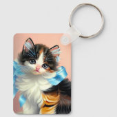  illustratie Calico Kitten Sleutelhanger (Achterkant)