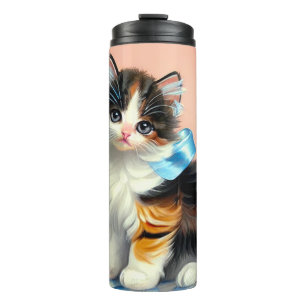 illustratie Calico Kitten Thermosbeker