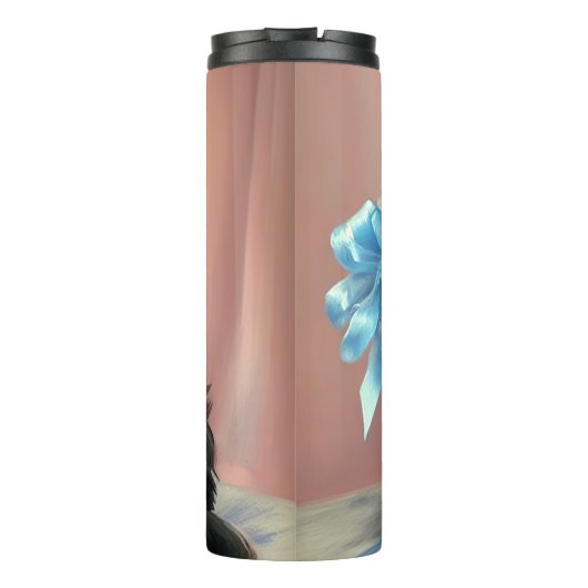 illustratie Calico Kitten Thermosbeker (Achterkant)