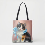  illustratie Calico Kitten Tote Bag (Voorkant)