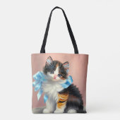 illustratie Calico Kitten Tote Bag (Achterkant)
