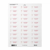 Illustratie Candy Cane Return-adres label (Full Sheet)