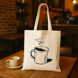 Illustratie Canvas tas Koffiebeker