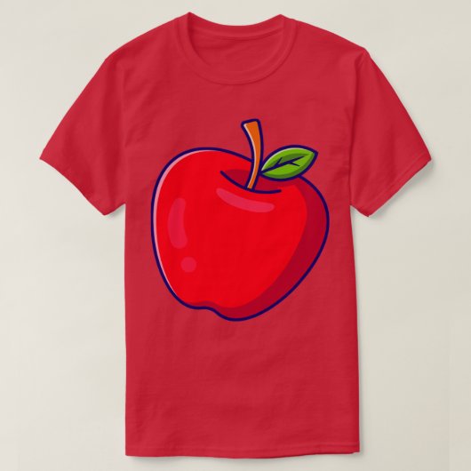 Illustratie Cartoon appelfruit T-shirt (Design voorkant)