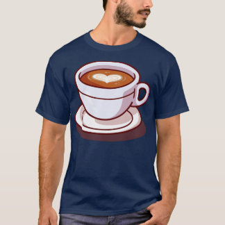 Illustratie Cartoon Koffietijd T-shirt