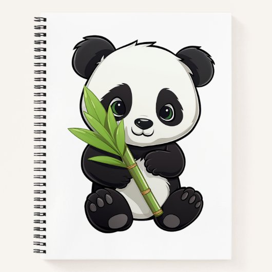 illustratie cartoon panda notitieboek (Voorkant)