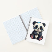 illustratie cartoon panda notitieboek (Binnen)