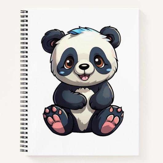 illustratie cartoon panda notitieboek (Voorkant)