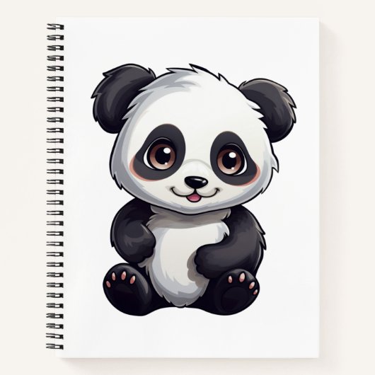illustratie cartoon panda notitieboek (Voorkant)