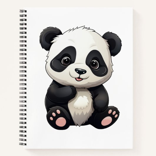 illustratie cartoon panda notitieboek (Voorkant)