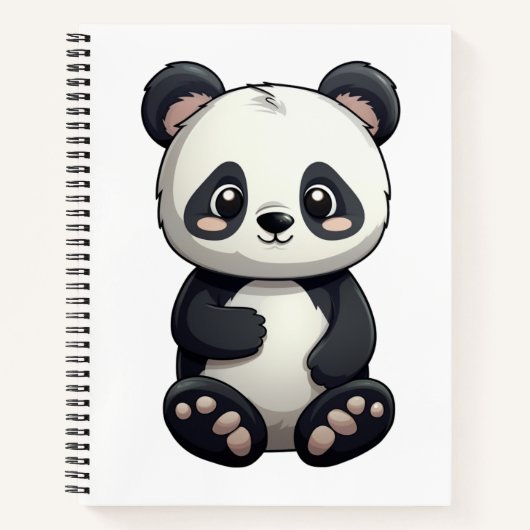illustratie cartoon panda notitieboek (Voorkant)