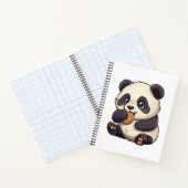 illustratie cartoon panda notitieboek (Binnen)