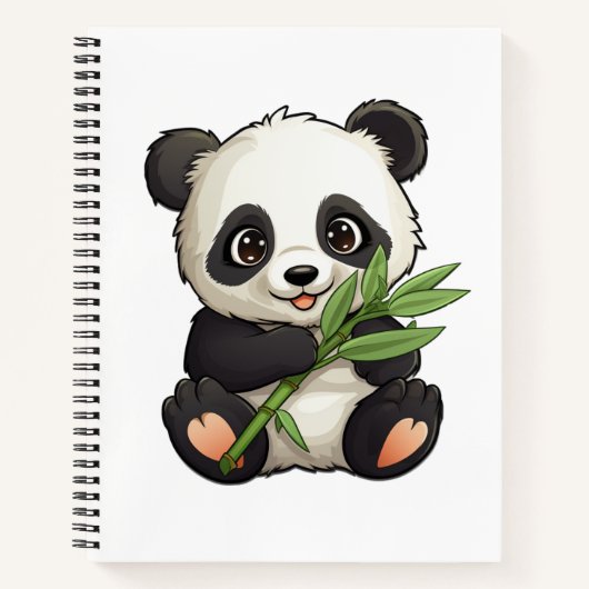 illustratie cartoon panda notitieboek (Voorkant)