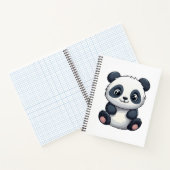illustratie cartoon panda notitieboek (Binnen)