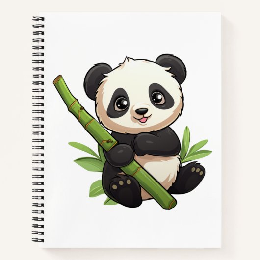 illustratie cartoon panda notitieboek (Voorkant)