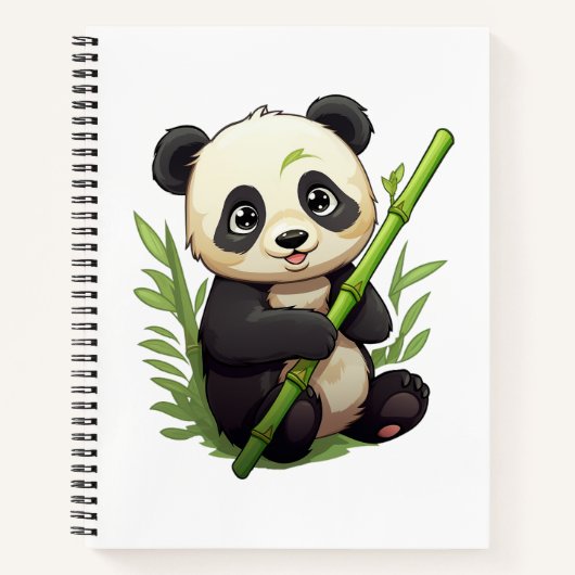 illustratie cartoon panda notitieboek (Voorkant)