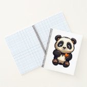 illustratie cartoon panda notitieboek (Binnen)