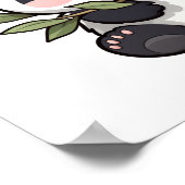 illustratie cartoon panda poster (Hoek)
