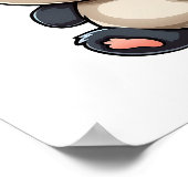 illustratie cartoon panda poster (Hoek)