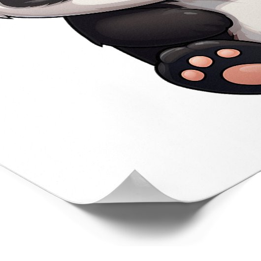 illustratie cartoon panda poster (Hoek)