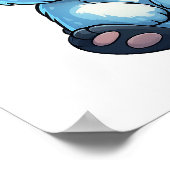 illustratie cartoon panda poster (Hoek)
