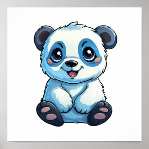 illustratie cartoon panda poster