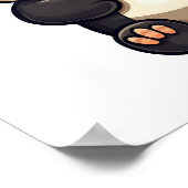 illustratie cartoon panda poster (Hoek)