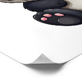 illustratie cartoon panda poster (Hoek)